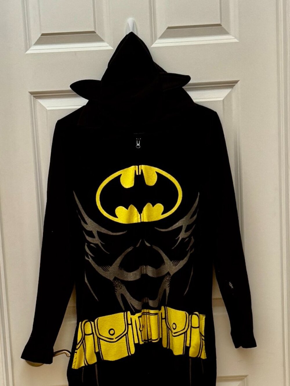 DC Comics LEGO Batman Fleece Union Suit w/ detachable hood Size Small